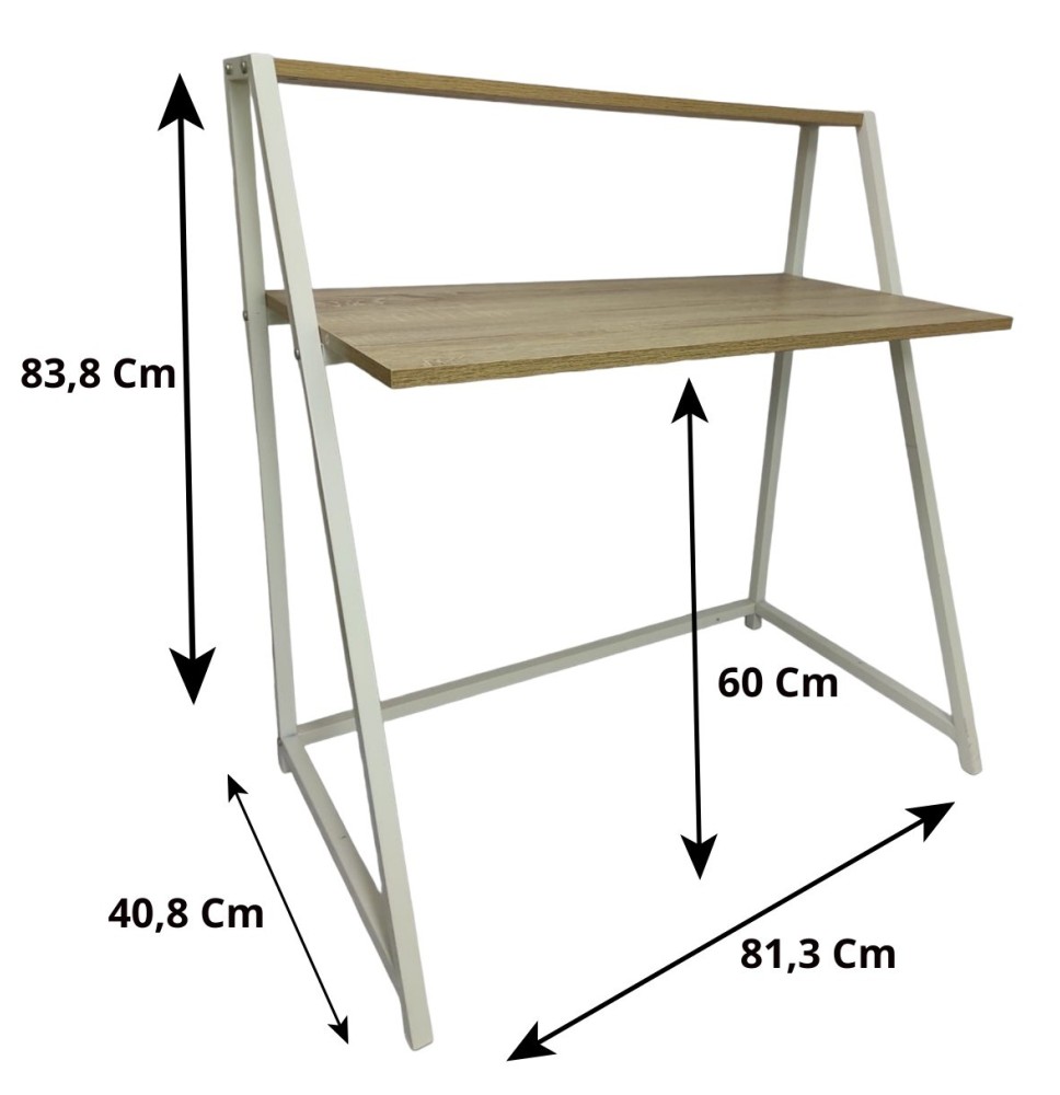 Mesa Ordenador auxiliar o estudio infantil modelo Sintra Color Cambria Blanco