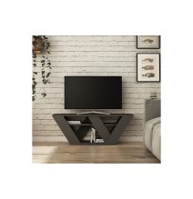 Mueble de TV Moderno con Estantes en Color Antracita 110x30x40 cm - Soporte de TV Elegante para Salón